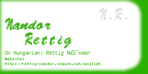 nandor rettig business card